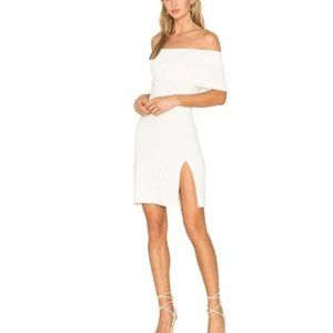 BCBGMaxAzria Off The Shoulder Kaori Sweater Dress in Gardenia Women's XS